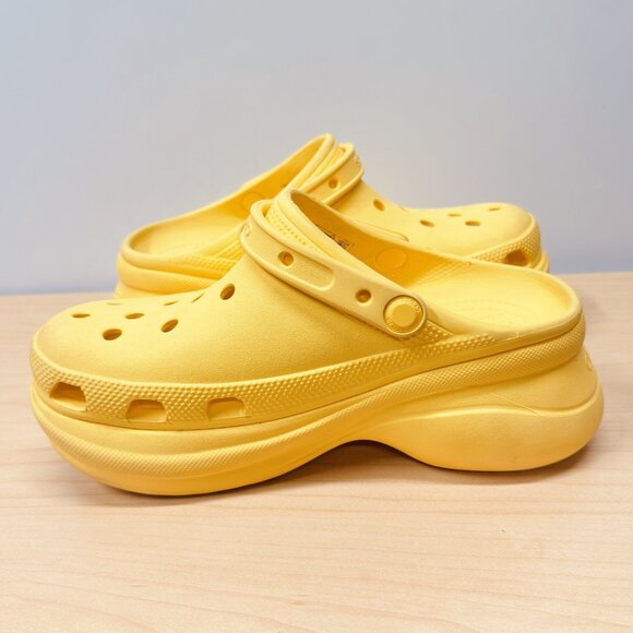 Crocs Classic Bae Platform Clogs, Women's Size 8, Slip-On Comfort Yellow Gold - Picture 3 of 10